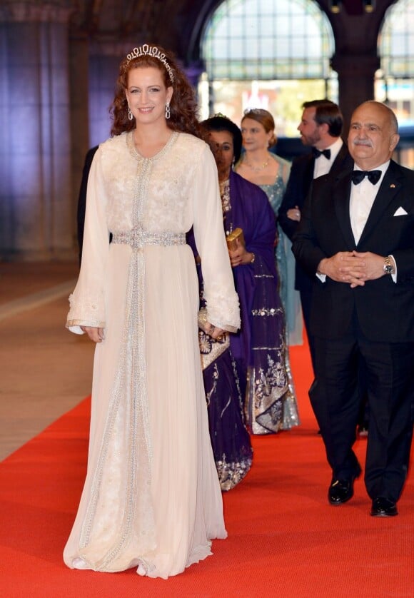 La princesse Lalla Salma du Maroc - Dîner d'adieu de la reine Beatrix des Pays-Bas au Rijksmuseum à Amsterdam, le 29 avril 2013.