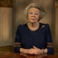 Beatrix des Pays-Bas, le discours d'adieu de la reine, diffusé le 29 avril 2013 à la veille de son abdication en faveur de son fils le prince Willem-Alexander.
