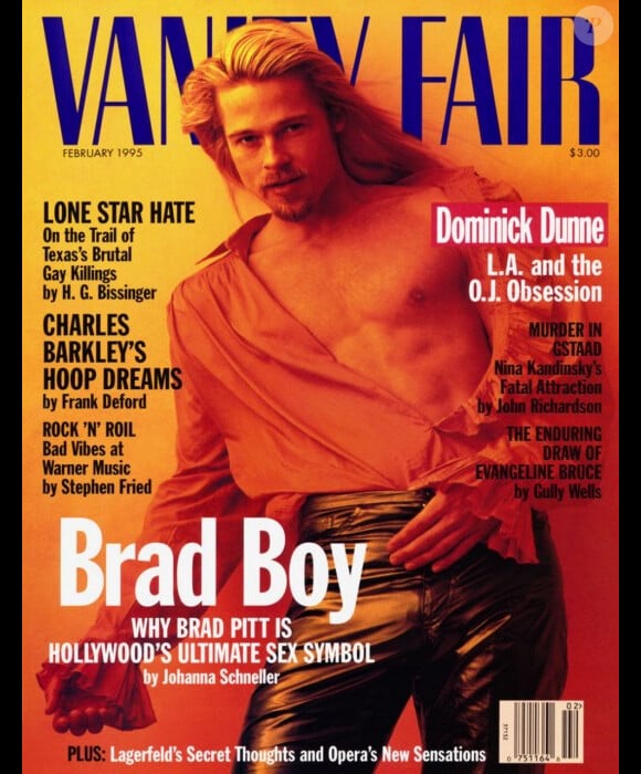 Brad Pitt fait sa première couverture du Vanity Fair en février 1995.