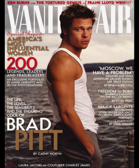 Brad Pitt dans le Vanity Fair de novembre 1998.