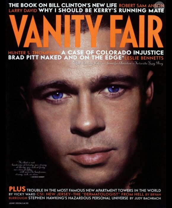 Brad Pitt en couverture de juin 2004.