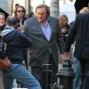Gérard Depardieu en action sur le tournage de The June Project à New York, le 25 avril 2013.