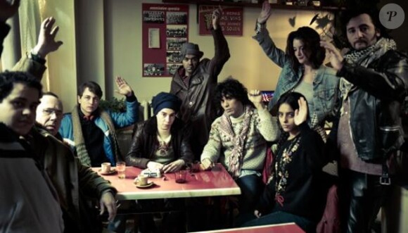 Image du tournage du film La Marche avec Jamel Debbouze et Hafsia Herzi