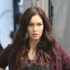 Megan Fox sur le tournage du film "Teenage Mutant Ninja Turtles" (Les Tortues Ninja) à New York, le 5 mai 2013 : la star joue le rôle d'April