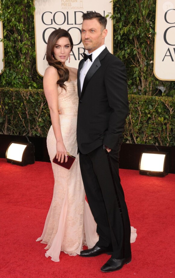 Megan Fox et Brian Austin Green lors des Golden Globes à Los Angeles le 13 janvier 2013