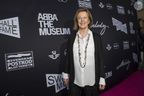 Anni-Frid Lyngstad du groupe ABBA à l'inauguration du musée ABBA a Stockholm, le 6 mai 2013.
