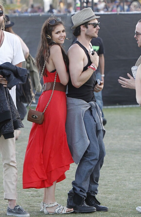 Ian Somerhalder et Nina Dobrev au festival de Coachella en avril 2012