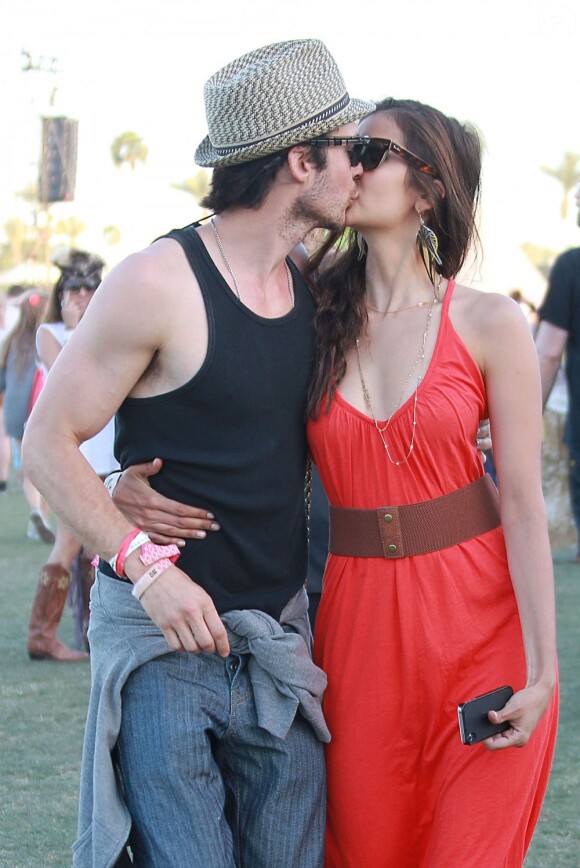 Ian Somerhalder et Nina Dobrev au festival de Coachella en avril 2012