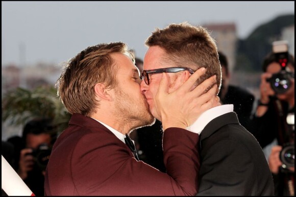 Ryan Gosling et Nicolas Winding Refn lors du 64e Festival de Cannes pour Drive, le 22 mai 2011.