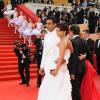 Aishwarya Rai avec son mari Abhishek Bachchan lors du 62e Festival de Cannes 2009