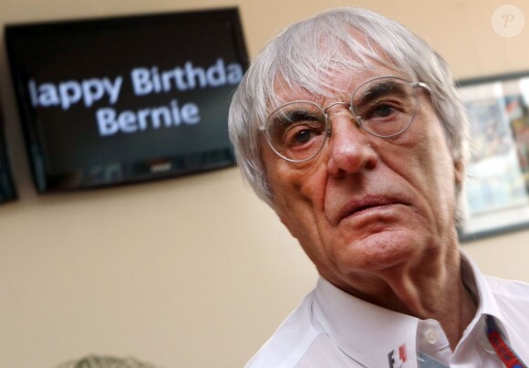 Bernie Ecclestone, heureux de célébrer son 82e anniversaire le 28 octobre 2012 en Inde sur le circuit de Buddh