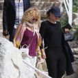Kate Capshaw et sa fille quittent l'hôtel Cap-Eden-Roc à Antibes, le 14 mai 2013.