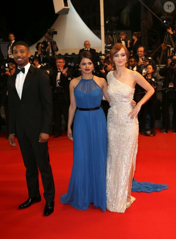 Michael B. Jordan, Melonie Diaz et Ahna O'Reilly présente Fruitvale Station au Festival de Cannes 2013, le 16 mai.