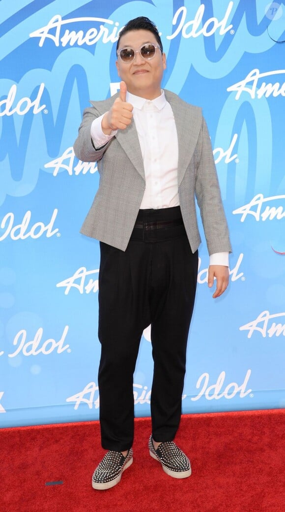 Psy lors de la finale de la 12e saison d'American Idol, à Los Angeles, le 16 mai 2013.