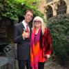 Robin Gibb et sa femme Dwina à leur domaine d'Oxford "The Prebendal", le 14 juin 2011.
