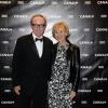 Bertrand Meheut et son épouse lors de la Canal + party durant le 66e Festival de Cannes le 17 mai 2013