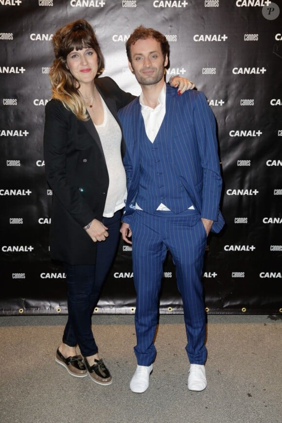 Daphné Bürki et Augustin Trapenard lors de la Canal + party durant le 66e Festival de Cannes le 17 mai 2013