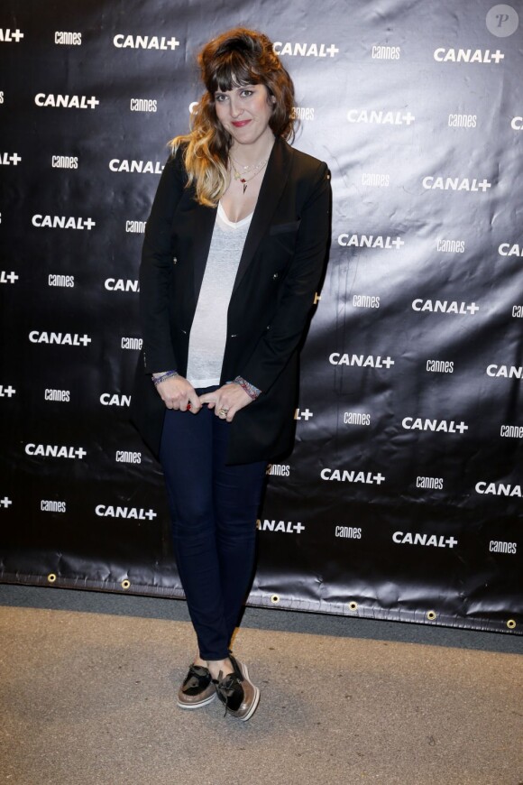 Daphné Bürki, enceinte, lors de la Canal + party le vendredi 17 mai 2013 à l'occasion du 66e Festival de Cannes