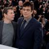 Benicio Del Toro, Mathieu Amalric au photocall de Jimmy P. à Cannes, le 18 mai 2013.