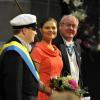 La princesse Victoria de Suède à l'Université d'Uppsala pour célébrer le 50e anniversaire de la chorale mixte Allmänna Sången, le 19 mai 2013