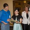 La princesse Victoria de Suède lors de la cérémonie annuelle de remise du Astrid Lindgren Memorial Award, le 27 mai 2013 à Stockholm, attribué cette année à l'Argentine Marisol Misenta.