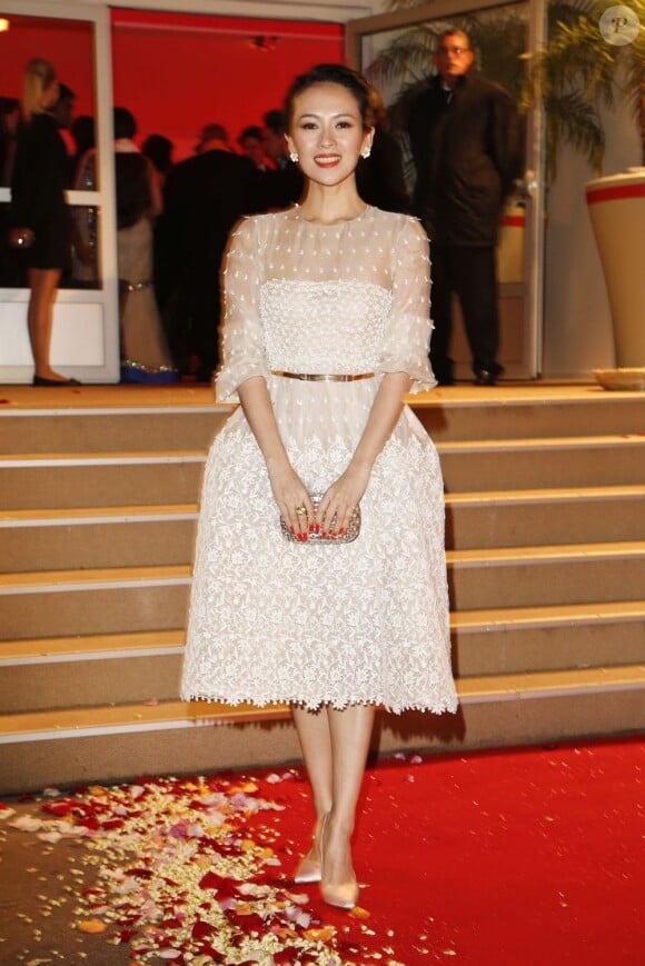 Zhang Ziyi à la soirée célèbrant le centenaire du cinéma indien lors du 66e Festival du film de Cannes, le 19 mai 2013.