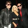 Morten Harket, Christina Aguilera et Pitbull dans les coulisses des Billboard Music Awards à Las Vegas, le 19 mai 2013.