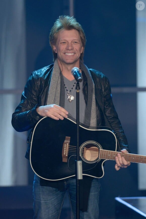 Bon Jovi sur le plateau de l'émission TV Che tempo che fa à Milan, le 27 janvier 2013.