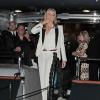 Sharon Stone, armée de son plus beau sourire, a participé à la soirée sur le yacht du créateur le 22 mai 2013