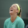 Victoria Azarenka à l'entraînement sur la terre rouge de Roland Garros à Paris, le 22 mai 2013