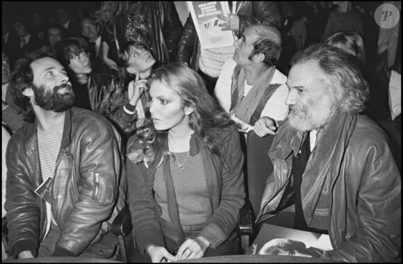Maxime Le Forestier et Georges Moustaki à Paris le 20 novembre 1980.