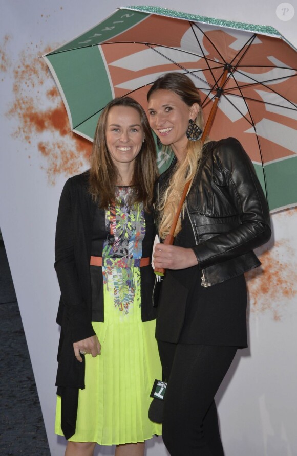 Martina Hingis et Tatiana Golovin lors de la soiree des joueurs de Roland-Garros à la Résidence de l'Ambassadeur des Etats-Unis à Paris le 24 mai 2013