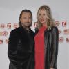 Henri Leconte et sa femme Florentine lors de la soirée des joueurs de Roland-Garros à la Résidence de l'Ambassadeur des Etats-Unis à Paris le 24 mai 2013