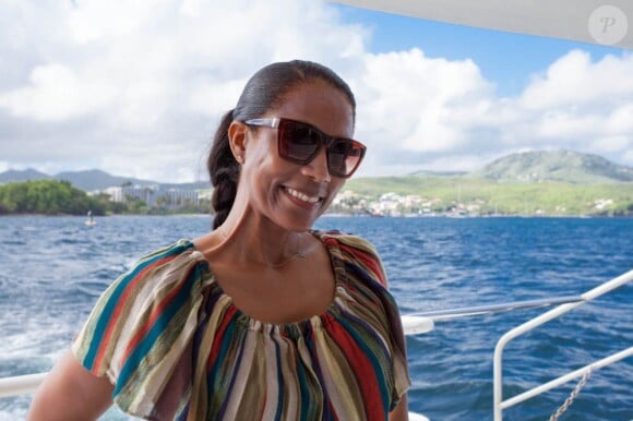Exclusif - Christine Kelly lors du Grand prix de pétanque des personnalités en Martinique le 11 mai 2013.