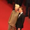Tilda Swinton et Tom Hiddleston lors de la montée des marches du film "Only Lovers left alive" lors du 66eme Festival du film de Cannes le 25 mai 2013