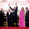 Alain Delon, lors de la montée des marches pour la présentation du film Plein soleil, en version restaurée, au Festival de Cannes le 25 mai 2013