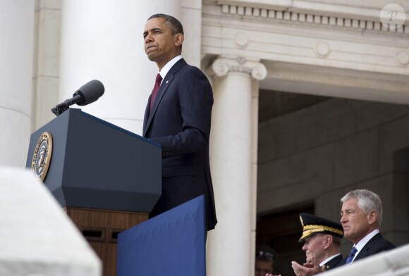 Le président des États-Unis Barack Obama lors de son discours pour le "Jour du souvenir" de toutes les guerres menées par les États-Unis. Lundi 27 mai 2013 à Washington.