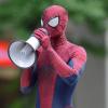 Andrew Garfield sur le tournage de The Amazing Spider-Man 2 à New York City, le 27 mai 2013.