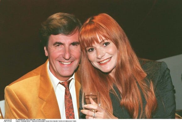 Bernard Menez et Françoise Blanchard lors du filage de la pièce Couple en turbulences le 29 septembre 1998