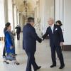 Le roi Carl XVI Gustaf de Suède et la reine Silvia accueillaient, secondés par la princesse Victoria et le prince Daniel, accueillaient le président indonésien Susilo Bambang Yudhoyono et son épouse, le 28 mai 2013 au palais royal, à Stockholm.