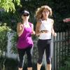 Exclusif - Reese Witherspoon pendant son jogging avec sa coach personnelle à Brentwood, le 29 mai 2013.