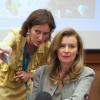 Valérie Trierweiler est intervenue en tant que qu'ambassadrice de la Fondation France Libertés lors de la nouvelle session du Conseil des Droits de L'Homme à l'ONU afin de demander une résolution pour "mettre fin à l'impunité" sur les viols en République démocratique du Congo. Le 30 mai 2013 à Genève.