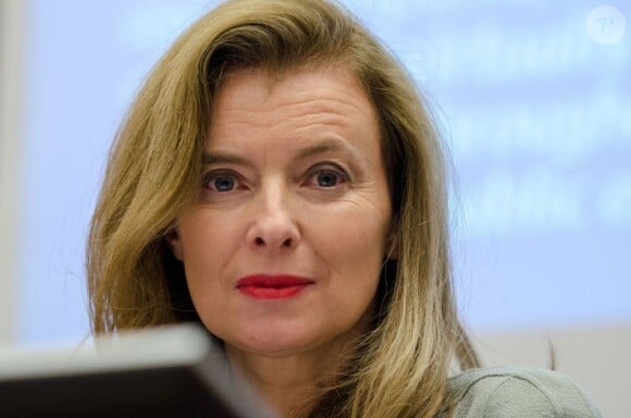 La première dame Valérie Trierweiler est intervenue en tant que qu'ambassadrice de la Fondation France Libertés lors de la nouvelle session du Conseil des Droits de L'Homme à l'ONU afin de demander une résolution pour "mettre fin à l'impunité" sur les viols en République démocratique du Congo. Le 30 mai 2013 à Genève.