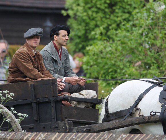 Matt Damon sur le tournage de Monuments Men dans le comté du Buckinghamshire, le 30 mai 2013.