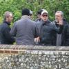 George Clooney donne ses consignes sur le tournage de Monuments Men dans le comté du Buckinghamshire, le 30 mai 2013.