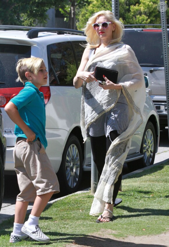 Gwen Stefani emmène ses fils Zuma et Kingston manger une glace à Los Angeles, le 30 mai 2013.