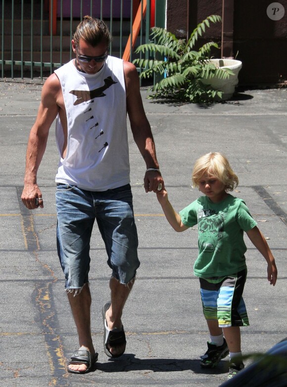 Gavin Rossdale va chercher son fils Zuma à l'école, à Los Angeles, le 30 mai 2013.