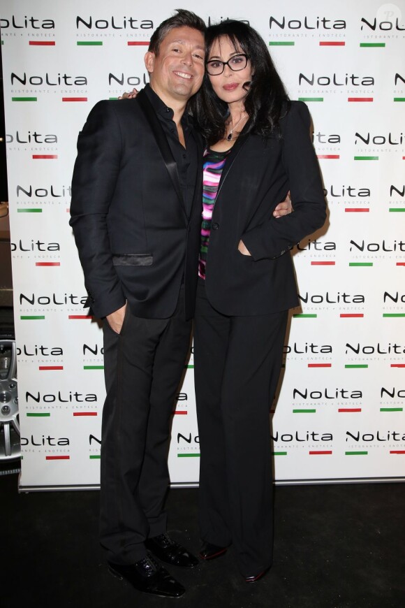Exclusif - Jacques Sanchez et Yamina Benguigui - Anniversaire de l'incontournable programmateur de télévision et de radio Jacques Sanchez au restaurant NoLita dans le 8e arrondissement de Paris, le 29 mai 2013.