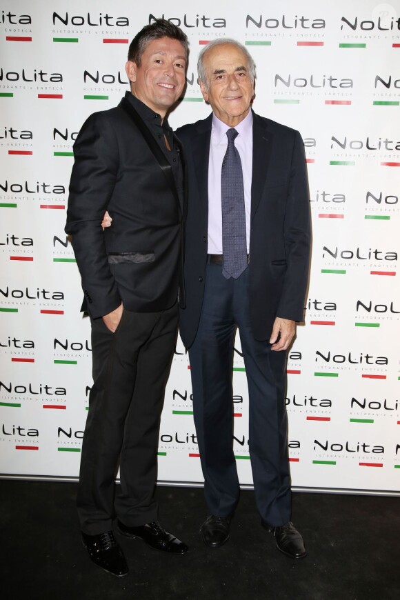 Exclusif - Jacques Sanchez et Jean-Pierre Elkabbach - Anniversaire de l'incontournable programmateur de télévision et de radio Jacques Sanchez au restaurant NoLita dans le 8e arrondissement de Paris, le 29 mai 2013.