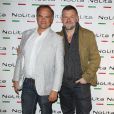 Exclusif - Thomas Hervé et Eric Naulleau - Anniversaire de l'incontournable programmateur de télévision et de radio Jacques Sanchez au restaurant NoLita dans le 8e arrondissement de Paris, le 29 mai 2013.